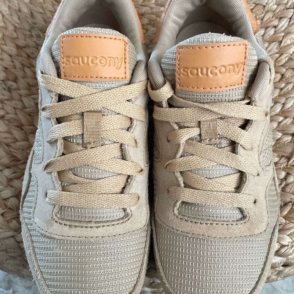Saucony Beige and Tan Athletic Shoes